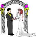 nuptials - the social event at which the ceremony of marriage is performed