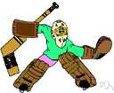 arm guard - a pad worn by football players and hockey goalkeepers