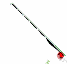 fishing pole - a rod of wood or steel or fiberglass that is used in fishing to extend the fishing line