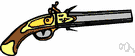 shooting iron - a firearm that is held and fired with one hand