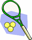 tennis ball - ball about the size of a fist used in playing tennis