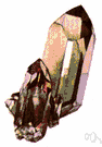 smoky quartz - a smoky yellow or brown quartz