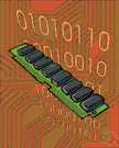 memory chip - a RAM microchip that can be plugged into a computer to provide additional memory