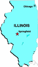 IL - a midwestern state in north-central United States