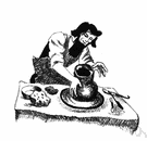 potter's earth - clay that does not contain any iron