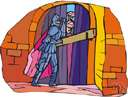 invader - someone who enters by force in order to conquer
