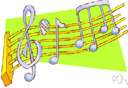 grace note - an embellishing note usually written in smaller size