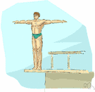 diving event - an athletic competition that involves diving into water