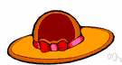 Leghorn - a stiff hat made of straw with a flat crown