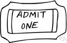 theatre ticket - a ticket good for admission to a theater