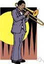 trombone player - a musician who plays the trombone
