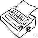 matrix printer - a printer that represents each character as a pattern of dots from a dot matrix