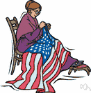 Betsy Ross - American seamstress said to have made the first American flag at the request of George Washington (1752-1836)