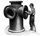 pipefitting - fitting consisting of threaded pieces of pipe for joining pipes together