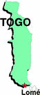 Togolese Republic - a republic on the western coast of Africa on the Gulf of Guinea
