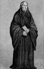 Benedictine - a monk or nun belonging to the order founded by Saint Benedict