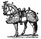 Testiere - medieval plate armor to protect a horse's head