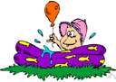 splattering - the act of splashing a (liquid) substance on a surface