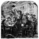 gambling house - a public building in which a variety of games of chance can be played (operated as a business)