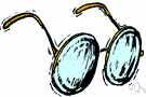 eyeglasses - optical instrument consisting of a frame that holds a pair of lenses for correcting defective vision
