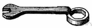 Carriage wrench - a wrench designed for use with carriage bolts