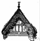 saddleback - a double sloping roof with a ridge and gables at each end