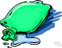 hot-water bag - a stoppered receptacle (usually made of rubber) that is to be filled with hot water and used for warming a bed or parts of the body