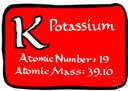 potassium - a light soft silver-white metallic element of the alkali metal group