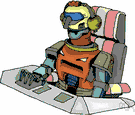 robot pilot - a navigational device that automatically keeps ships or planes or spacecraft on a steady course