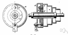 differential gear - a bevel gear that permits rotation of two shafts at different speeds