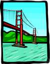 Golden Gate - a strait in western California that connects the San Francisco Bay with the Pacific Ocean