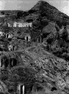 cliff dwelling - a rock and adobe dwelling built on sheltered ledges in the sides of a cliff
