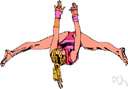 contortion - a tortuous and twisted shape or position