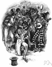 minstrel show - a troupe of performers in blackface typically giving a comic program of negro songs and jokes