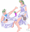 Bacchanalia - an orgiastic festival in ancient Greece in honor of Dionysus (= Bacchus)