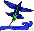 flying fish - tropical marine fishes having enlarged winglike fins used for brief gliding flight