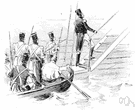 sea ladder - (nautical) ladder to be lowered over a ship's side for coming aboard