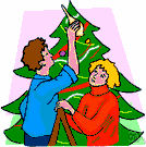 trim - decorate, as with ornaments