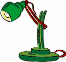 electric lamp - a lamp powered by electricity