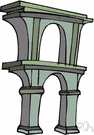 Roman arch - a round arch drawn from a single center