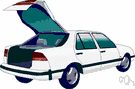 automobile trunk - compartment in an automobile that carries luggage or shopping or tools
