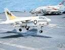 arrester - a restraint that slows airplanes as they land on the flight deck of an aircraft carrier