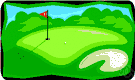 putting green - an area of closely cropped grass surrounding the hole on a golf course
