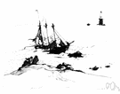 sea mile - a former British unit of length once used in navigation
