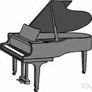 fall-board - the hinged protective covering that protects the keyboard of a piano when it is not being played
