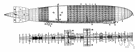 fin keel - a metal plate projecting from the keel of a shallow vessel to give it greater lateral stability