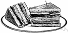 club sandwich - made with three slices of usually toasted bread