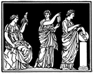 Lachesis - the Greek goddess of fate who determines the length of the thread of life