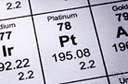 atomic number 78 - a heavy precious metallic element