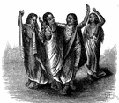nautch dance - an intricate traditional dance in India performed by professional dancing girls